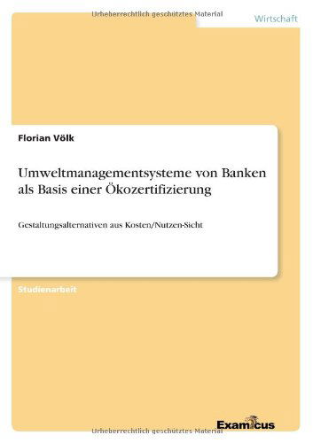 Cover for Völk · Umweltmanagementsysteme von Banken (Paperback Book) [German edition] (2012)