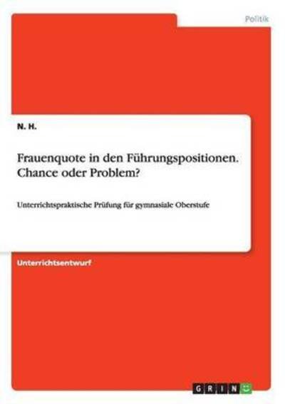 Cover for H. · Frauenquote in den Führungspositione (Book) (2015)