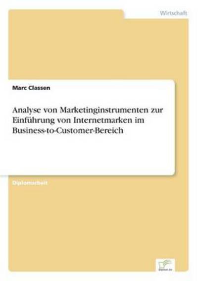 Cover for Classen · Analyse von Marketinginstrument (Bog) (2001)