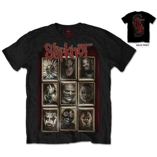 Slipknot Unisex T-Shirt: New Masks (Back Print) - Slipknot - Produtos - Bravado - 5055295396210 - 