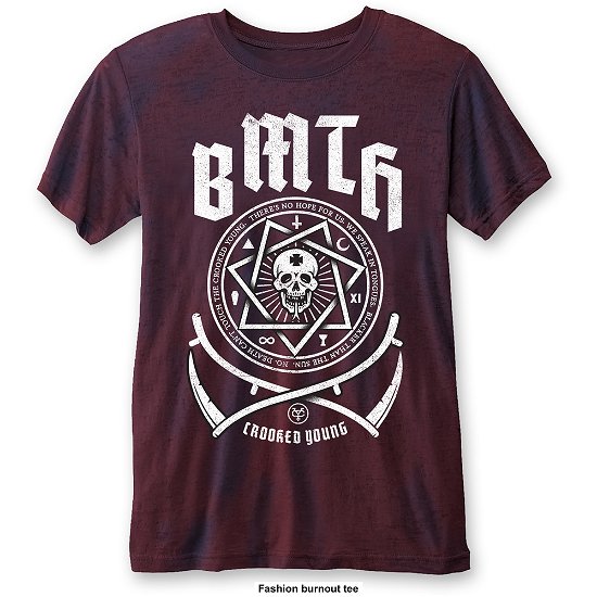 Cover for Bring Me The Horizon · Bring Me The Horizon Unisex T-Shirt: Crooked Young (Burnout) (T-shirt) [size S] [Blue, Red - Unisex edition]