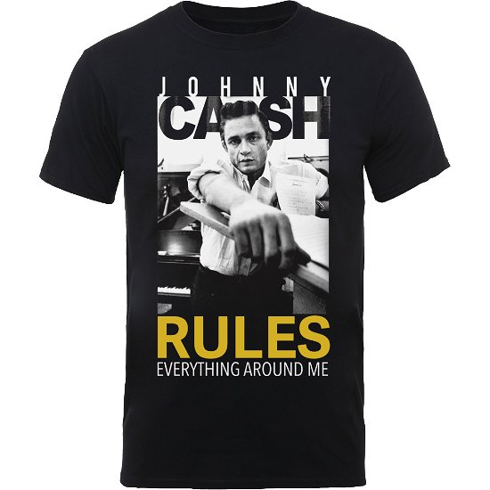 Johnny Cash Unisex T-Shirt: Rules Everything - Johnny Cash - Marchandise -  - 5055979995210 - 