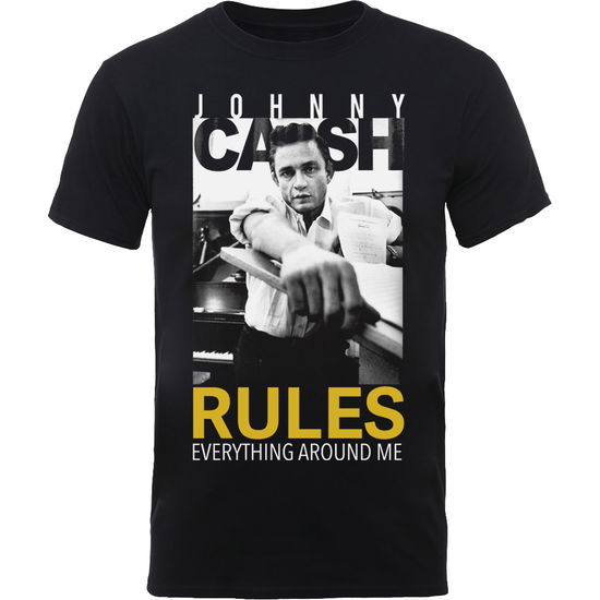 Johnny Cash Unisex T-Shirt: Rules Everything - Johnny Cash - Merchandise -  - 5055979995210 - 