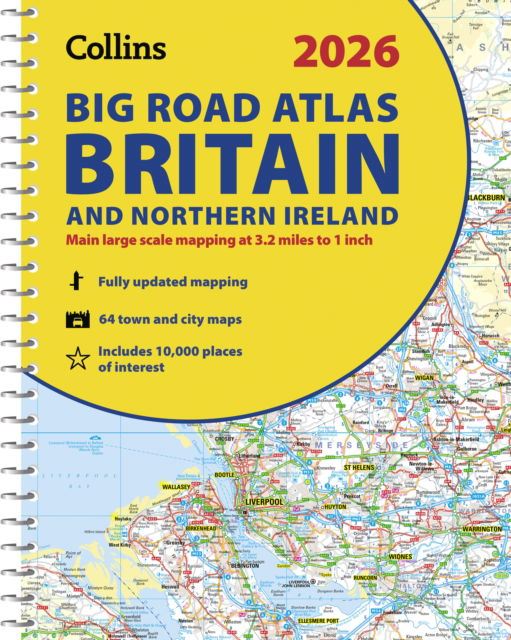 2026 Collins Big Road Atlas Britain and Northern Ireland: Clear and Detailed Map of Britain and Northern Ireland in A3 Size with Spiral Binding - Collins Road Atlas - Collins Maps - Books - HarperCollins Publishers - 9780008719210 - March 13, 2025