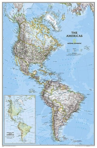 Cover for National Geographic Maps · The Americas (Kort) (2022)