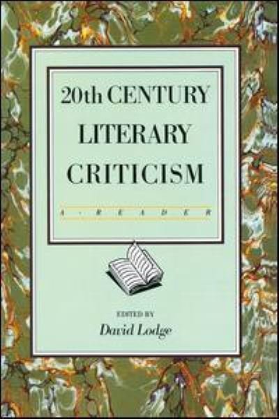 Cover for David Lodge · Twentieth Century Literary Criticism: A Reader (Gebundenes Buch) (2016)