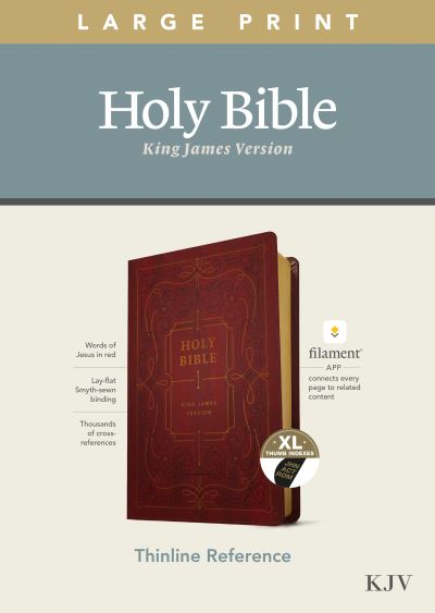 Cover for Tyndale · KJV Large Print Thinline Reference Bible, Filament Enabled E (Leather Book) (2020)