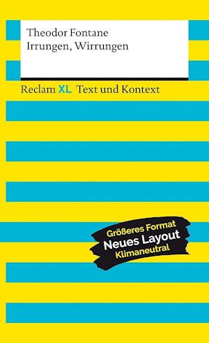 Irrungen, Wirrungen. Textausgabe mit Kommentar und Materialien - Theodor Fontane - Libros - Reclam Philipp Jun. - 9783150161210 - 30 de julio de 2021