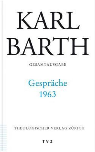 Cover for K. Barth · Gesamtausg.41 Gespräche 1963 (N/A) (2005)