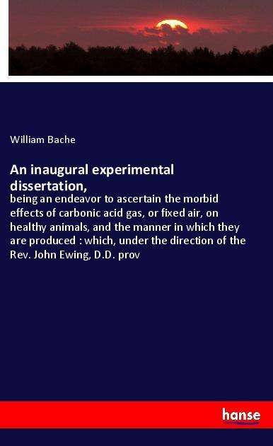 Cover for Bache · An inaugural experimental dissert (Book)