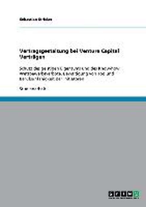 Vertragsgestaltung bei Venture - Stricker - Livros - GRIN Verlag - 9783640307210 - 23 de outubro de 2013