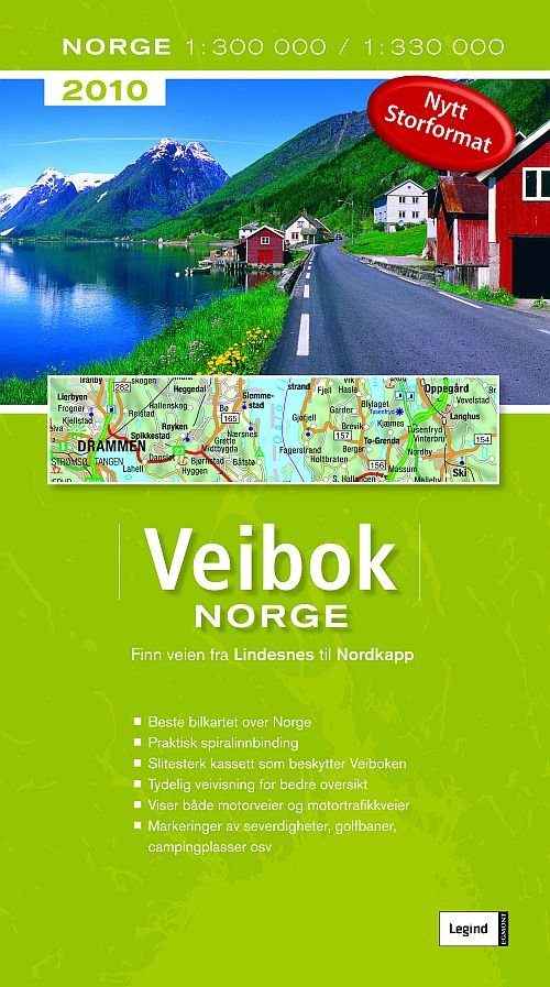 Cover for Legind · Færdselskort Norge (Veibok Norge) (Spiralbuch) [1. Ausgabe] (2010)