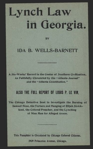 Cover for Ida B Wells-Barnett · Lynch Law in Georgia (Pocketbok) (2020)