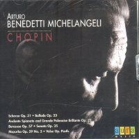 Cover for Michelangeli Arturo Benedetti · Scherzo No. 2 Op. 31 / Ballade No. 1 Op. 23 / Andante Spianato et Grande Polona (CD) (1999)