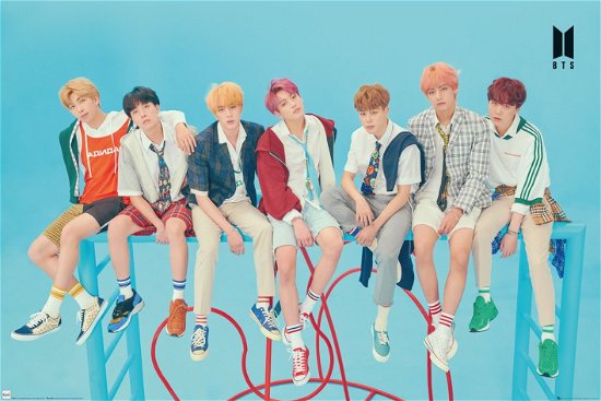 BTS - Poster 61X91 - Group Blue - Poster - Maxi - Merchandise - Gb Eye - 5028486425211 - October 1, 2019