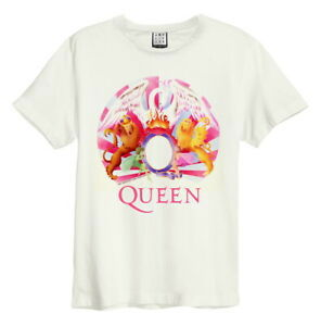 Night At The Opera Crest Amplified Vintage White Small T Shirt - Queen - Merchandise - AMPLIFIED - 5054488495211 - June 10, 2022