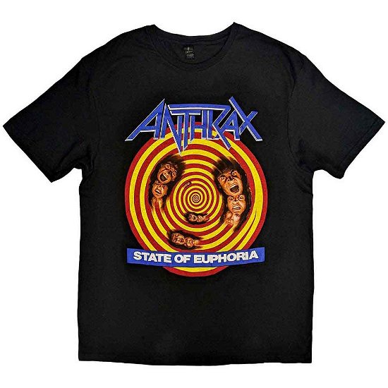 Anthrax · Anthrax Unisex T-Shirt: State of Euphoria (T-shirt) [size M] [Black - Unisex edition] (2018)