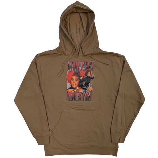 Cover for Whitney Houston · Whitney Houston Unisex Pullover Hoodie: 90s Homage (Sand) (Hoodie) [size S] (2022)