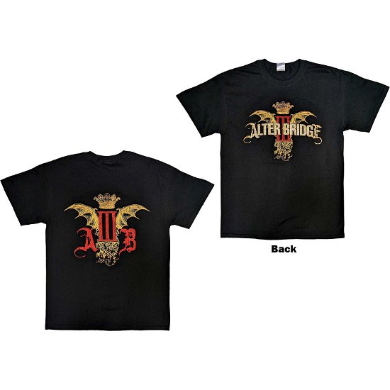 Cover for Alter Bridge · Alter Bridge Unisex T-Shirt: AB III Batwing Crown (Back Print) (T-shirt) [size M]