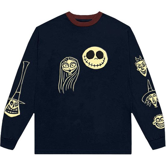 Cover for Nightmare Before Christmas - The · The Nightmare Before Christmas Unisex Long Sleeve T-Shirt: Faces AOP (Embellished) (CLOTHES) [size S]