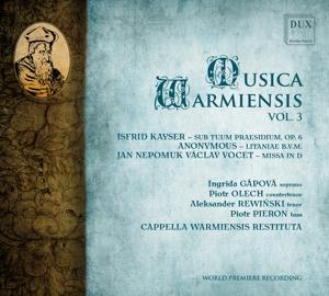 Cover for Cappella Warmiensis Restituta / Gapova m.m. · Musica Warmiensis V. 3 (Litaniae B.V.M. / Missa in D m.m. (CD) (2024)