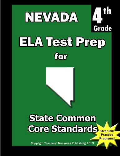 Cover for Teachers' Treasures · Nevada 4th Grade Ela Test Prep: Common Core Learning Standards (Paperback Book) (2013)