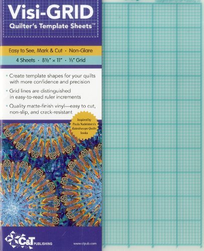 Cover for Publishing, C&amp;T · Visigrid Quilters Template Sheets: Easy to See, Mark &amp; Cut * Non-Glare * 4 Sheets * 8 1/2&quot; x 11&quot; * 1/8&quot; Grid (MERCH) (2011)