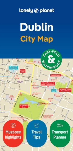 Lonely Planet Dublin City Map - Map - Lonely Planet - Kirjat - Lonely Planet Global Limited - 9781787018211 - perjantai 12. huhtikuuta 2024