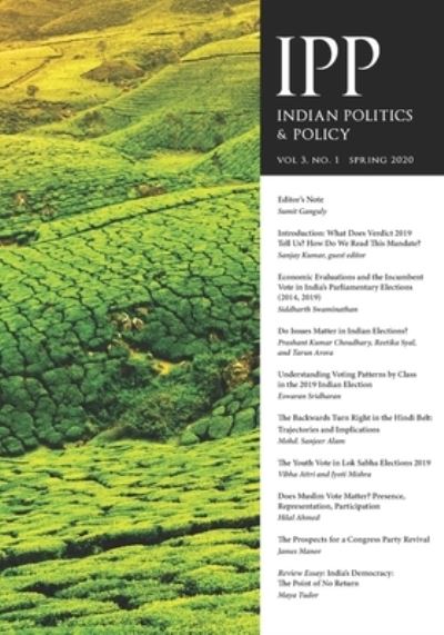 Cover for Sumit Ganguly · Indian Politics &amp; Policy (Paperback Book) (2020)