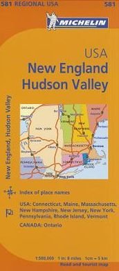 Cover for Michelin · New England, Hudson Valley - Michelin Regional Map 581 (Map) [4th edition] (2021)