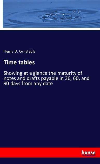 Cover for Constable · Time tables (Book)