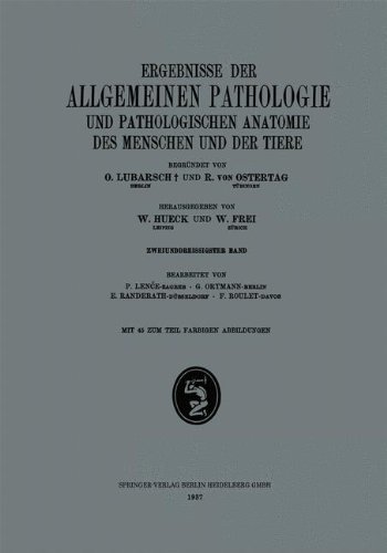 Cover for P Lence · Ergebnisse Der Allgemeinen Pathologie Und Pathologischen Anatomie Des Menschen Und Der Tiere: Zweiunddreissigster Band (Paperback Book) [1937 edition] (1937)