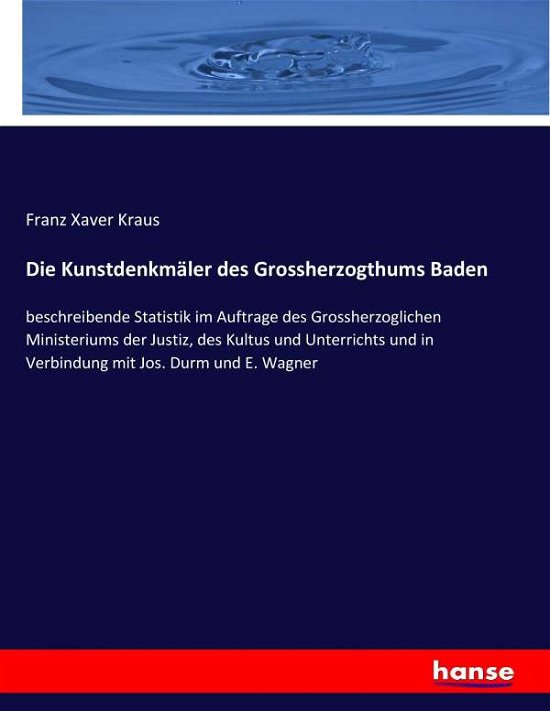 Cover for Kraus · Die Kunstdenkmäler des Grossherzo (Buch) (2017)