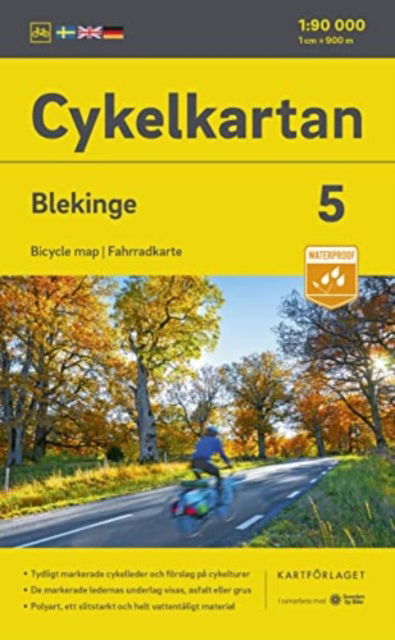 Cover for Blekinge cycling map - Cykelkartan (Map) (2023)