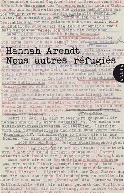 Cover for Hannah Arendt · Nous autres refugies (Paperback Book) (2019)