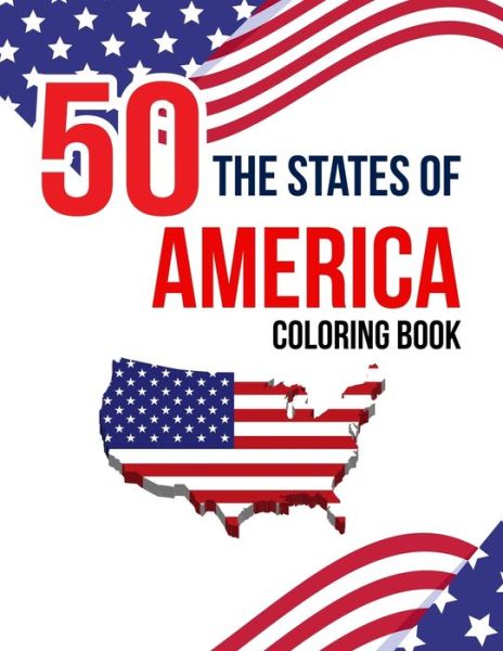 Cover for Atkins White Publication · 50 The States of America Coloring Book (Pocketbok) (2020)