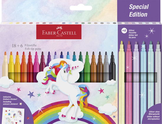 Cover for Faber-castell · Felt-tip Pen Unicorn 18+6 + Stickers (554221) (Leksaker)