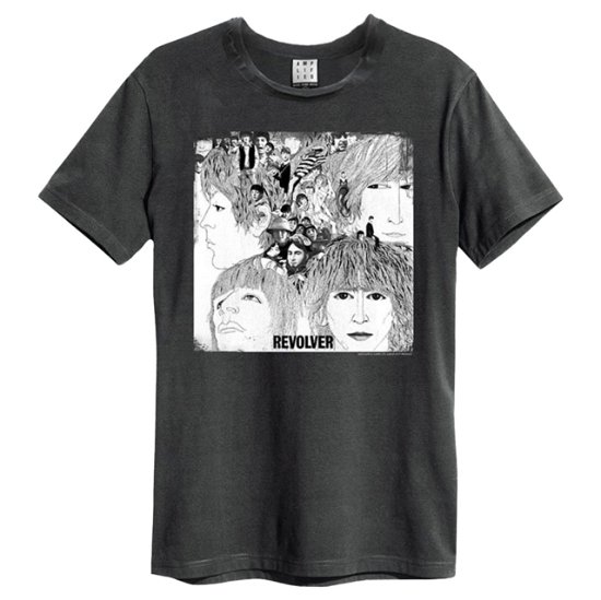 Beatles Revolver Amplified Small Vintage Charcoal T Shirt - The Beatles - Marchandise - AMPLIFIED - 5054488050212 - 