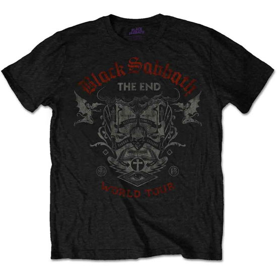 Black Sabbath Unisex T-Shirt: The End Reading Skull - Black Sabbath - Merchandise - MERCHANDISE - 5055979988212 - 1. mars 2017