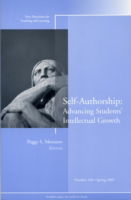 Cover for Tl (Teaching and Learning) · Self-Authorship: Advancing Students' Intellectual Growth: New Directions for Teaching and Learning, Number 109 - J-B TL Single Issue Teaching and Learning (Pocketbok) (2007)