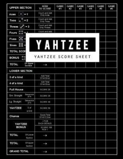 Cover for Bg Publishing · Yahtzee Score Sheet (Pocketbok) (2018)