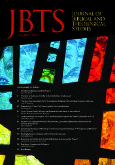 Cover for Daniel S. Diffey · Journal of Biblical and Theological Studies, Issue 5.1 - Journal of Biblical and Theological Studies (Paperback Book) (2020)