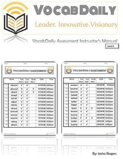 Cover for Iesha Rogers · VocabDaily Assessment Instructor's Manual Level 6 (Paperback Bog) (2019)