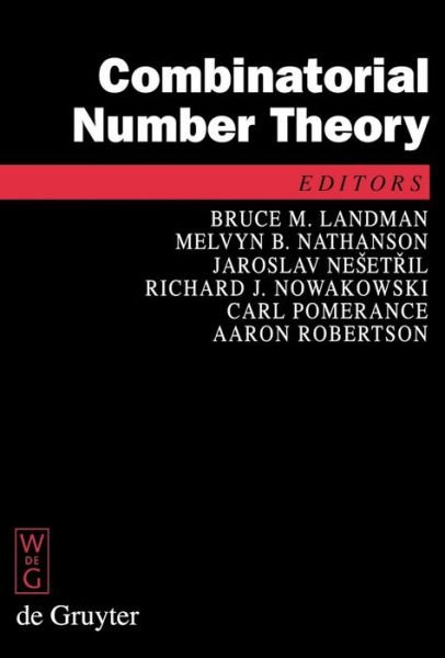 Cover for Bruce · Combinatorial Number Theory (Bok) (2009)