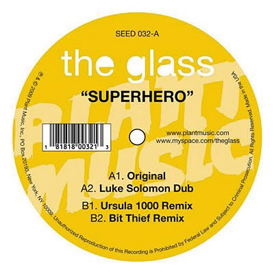 Cover for Glass · Superhero (12&quot;) (2009)