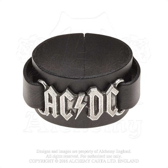 AC/DC Logo Leather Wriststrap Bracelet - AC/DC - Merchandise - AC/DC - 0664427045213 - October 7, 2019