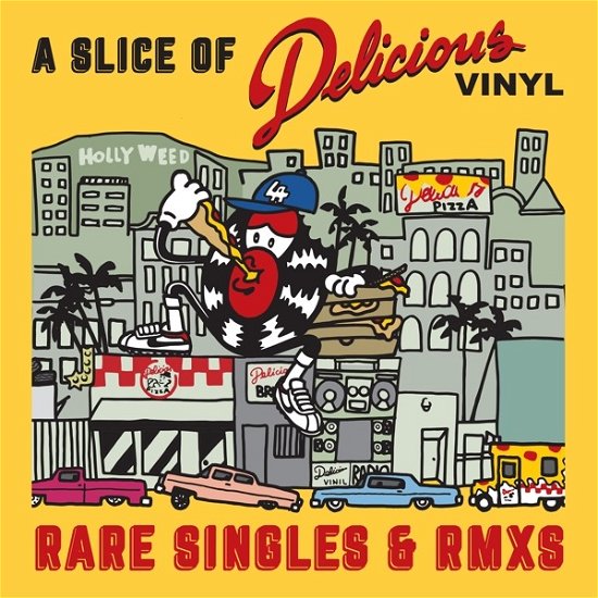 Cover for A Slice Of Delicious Vinyl: Rare Singles &amp; Rmxs (LP) [Coloured edition] (2019)