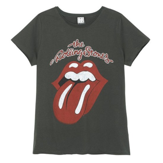 Rolling Stones Vintage Amplified Vintage Charcoal Small Ladies T Shirt - The Rolling Stones - Produtos - AMPLIFIED - 5054488376213 - 5 de maio de 2022