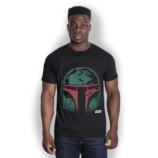 Star Wars Unisex T-Shirt: Boba Head - Star Wars - Fanituote - Bravado - 5055979907213 - maanantai 29. kesäkuuta 2015