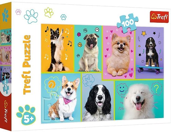 Cover for Trefl: Puzzle 100 · Trefl: Puzzle 100 - In The World Of Dogs (Toys)